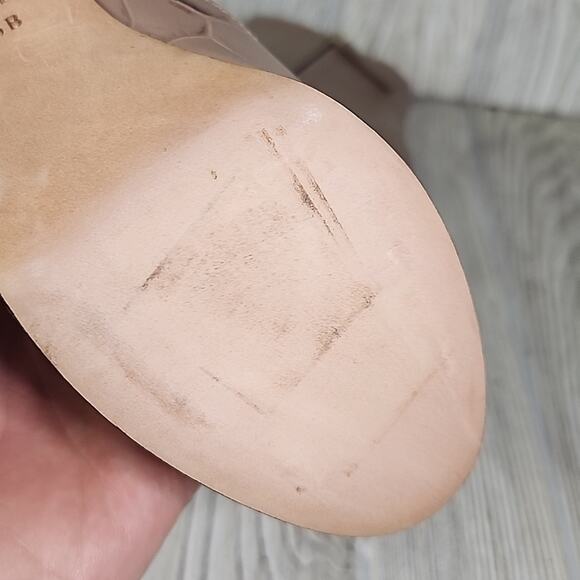 Kate Spade Barrett Croc Embossed Leather Platform Ankle Boots Womens 5.5 NEW - Picture 9 of 16